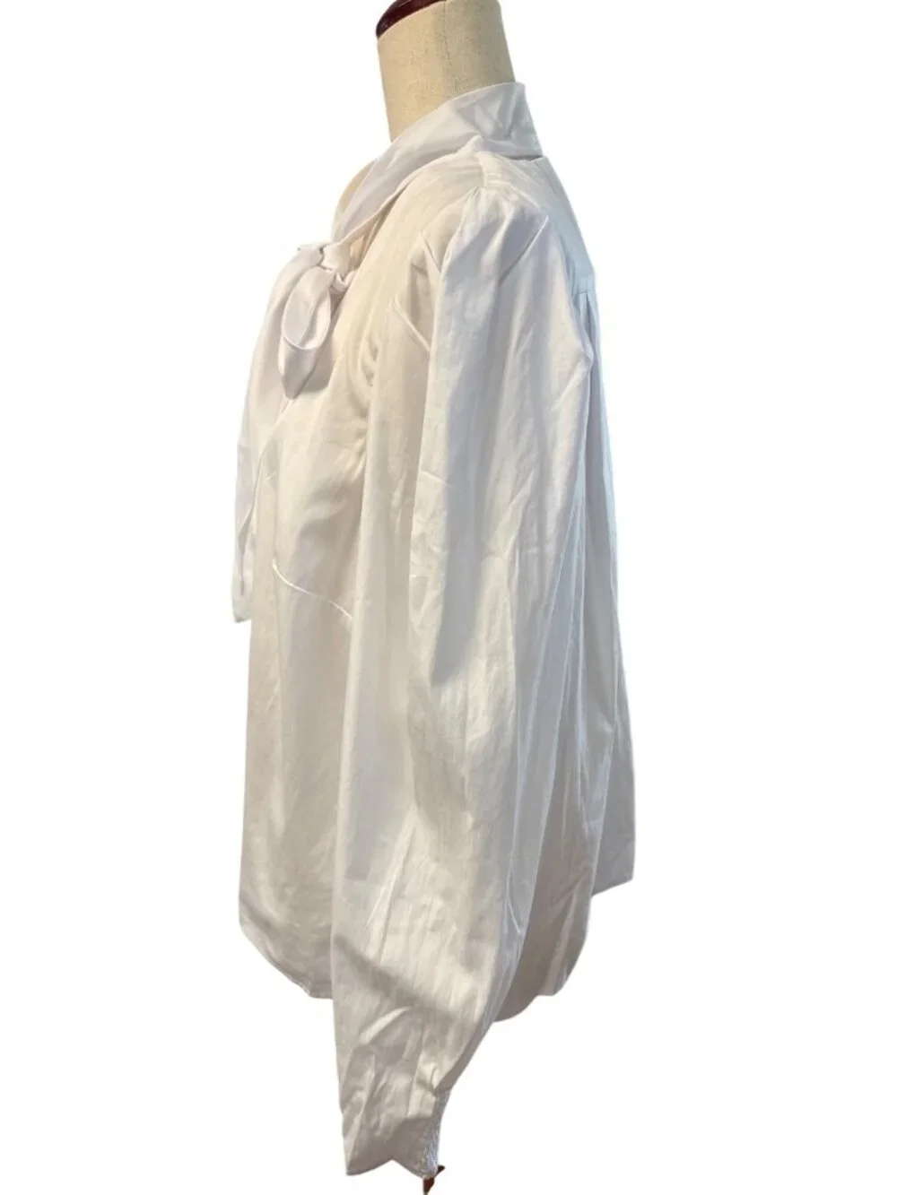 Madewell Womens V-Neck Button Front Top~Size XL~White Cotton Poplin NWD L14 46